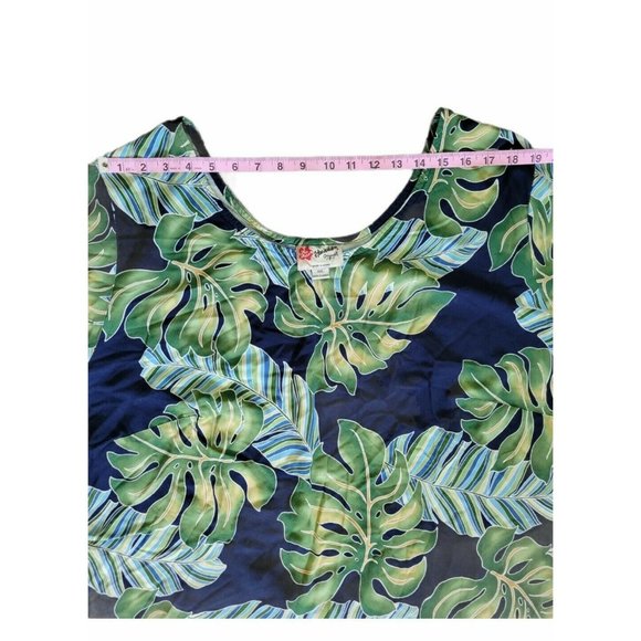 Vintage Hilo Hattie The Hawaiian Original 3XL Palm Leaf Muu Muu Dress 100% Rayon - Picture 4 of 6